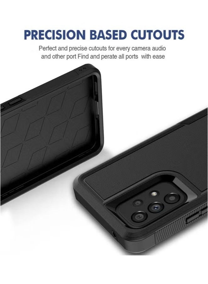 Samsung Galaxy A73 5G Commuter Case, 2 in 1 Shockproof Rugged Protective, Heavy Duty Cover for Galaxy A73 5G Black - Image 4