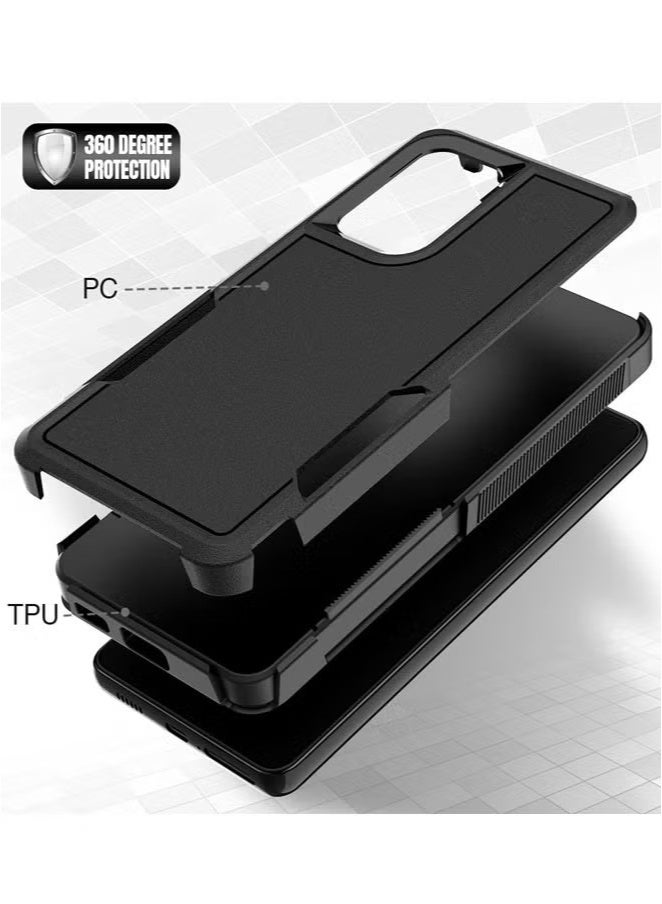 Samsung Galaxy A73 5G Commuter Case, 2 in 1 Shockproof Rugged Protective, Heavy Duty Cover for Galaxy A73 5G Black - Image 3