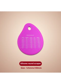 烘焙工具塑料奶油刮板硅胶抹蛋糕刮刀梯形肠粉切面半圆透明软刮片-颜色:硅胶圆刮板