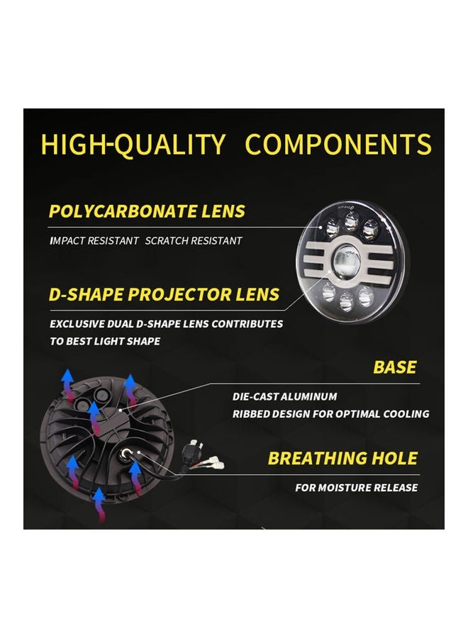 NIBEMINENT 500W Round LED Car Headlight - Image 5