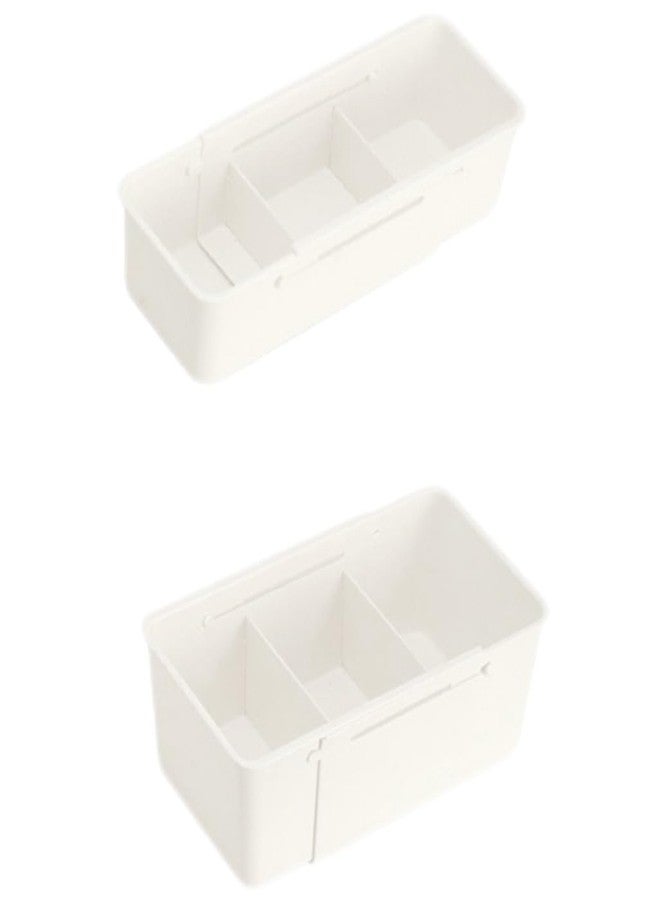 Boxalls Expandable Drawer Organizers Set of 2 Large and Medium, Adjustable Dividers Trays, Storage for Office Supplies, Pens, Makeup,Utensils, Tools, White - Image 1