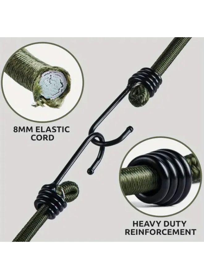 Double Hook Elastic Rope 10pcs Heavy Duty Wear Resistant for Camping Bicycles Motorcycles Cargo Securing - Image 5