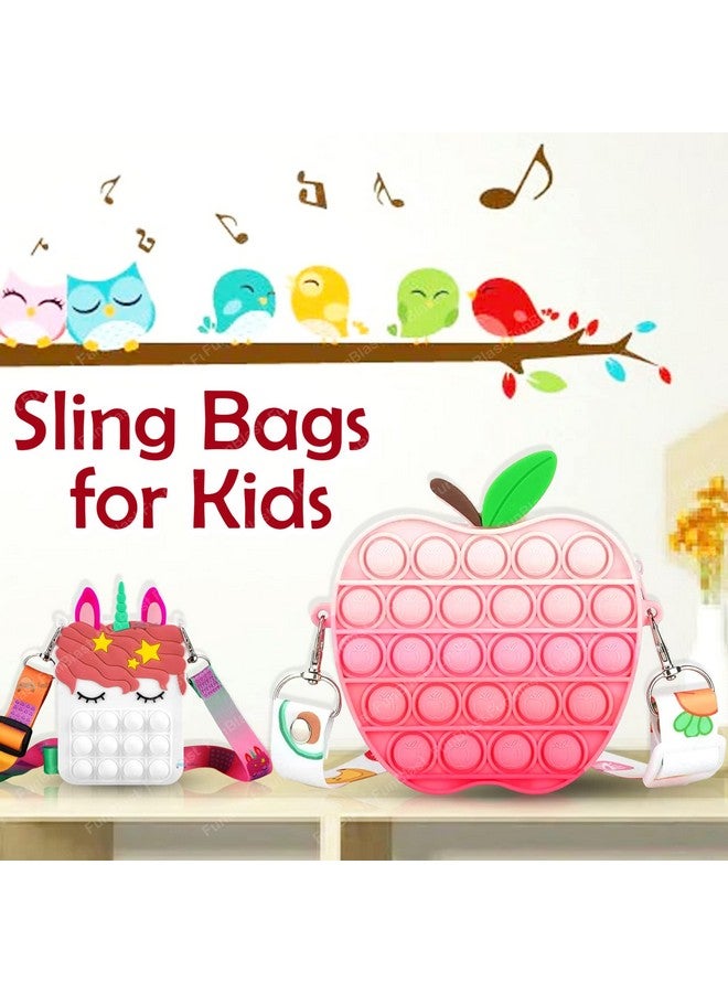 فنبلاست مجموعة FunBlast من حقيبة كتف Pop it مع سلسلة مفاتيح وحقيبة كتف وحقيبة صغيرة للأطفال - حقيبة عملات Pop it ومجموعة منظم قرطاسية/هدايا عيد ميلاد للبنات والأطفال (عبوة من 3 قطع؛ لون عشوائي) - Image 5