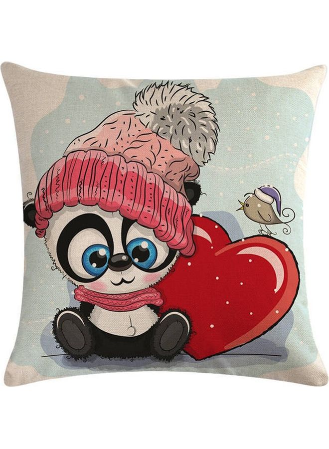 NIBEMINENT Penguin Cotton Cushion Cover Multicolour