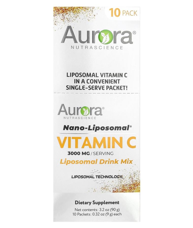 Aurora Nutrascience Nano-Liposomal® Vitamin C  Liposomal Drink Mix 10 Packets 0.32 oz (9 g) Each