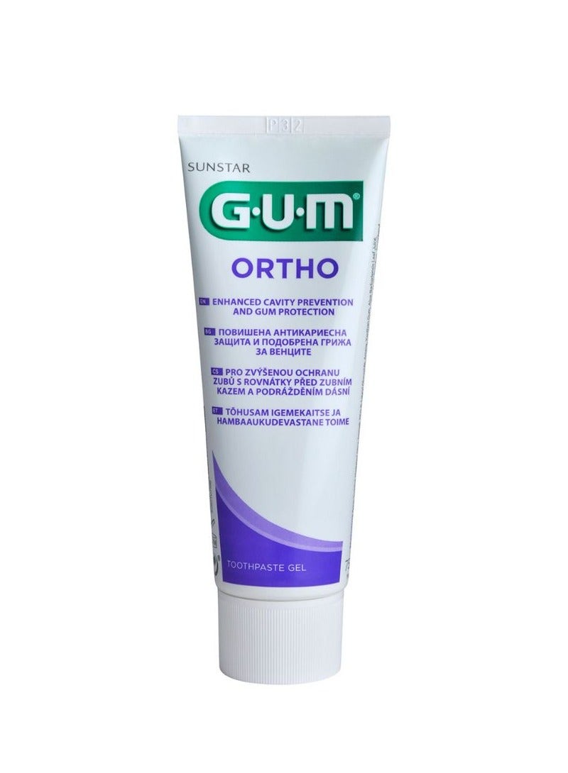 Gum Ortho Spearmint Toothpaste Gel 75ml - Image 2