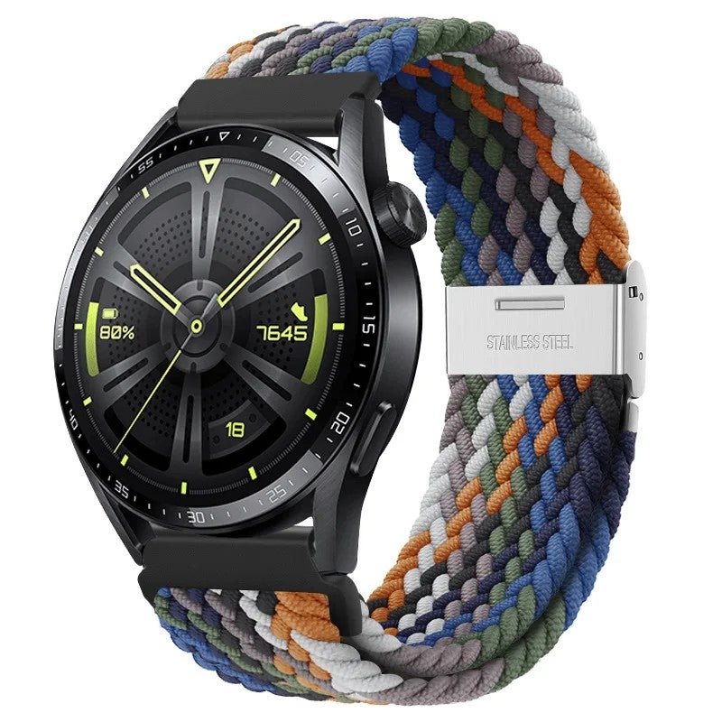 Bluejw Nylon Woven 20mm 22mm Replacement Watch Strap for Samsung Galaxy Watch 7 GT3 and Huawei GT4 – Durable Smartwatch Wrist Band - Image 1