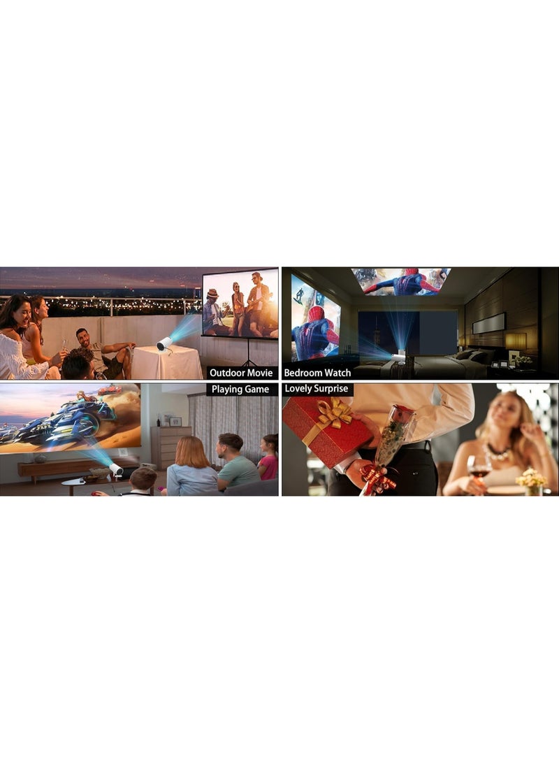 Merlin Mini Portable Projector 4K 1080P Full HD Compatible with Android 11 and Netflix - WiFi 6, BT 5.0, 180° Rotation, Portable Home Theater Projector with App Support - Image 5