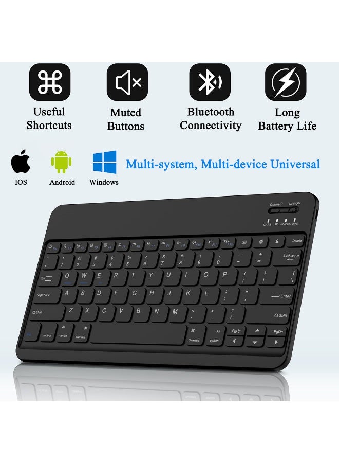 آرترابيت حافظة لوحة مفاتيح باللغتين الإنجليزية والعربية مع ماوس لجهاز Samsung Galaxy Tab A9+ Plus مقاس 11 بوصة، حافظة لوحة مفاتيح قابلة للفصل قابلة لإعادة الشحن عبر البلوتوث مقاس 11 بوصة مع حامل أقلام رصاص، 3 زوايا قابلة للتعديل - Image 3