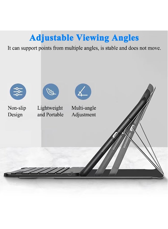آرترابيت حافظة لوحة مفاتيح باللغتين الإنجليزية والعربية مع ماوس لجهاز Samsung Galaxy Tab A9+ Plus مقاس 11 بوصة، حافظة لوحة مفاتيح قابلة للفصل قابلة لإعادة الشحن عبر البلوتوث مقاس 11 بوصة مع حامل أقلام رصاص، 3 زوايا قابلة للتعديل - Image 5