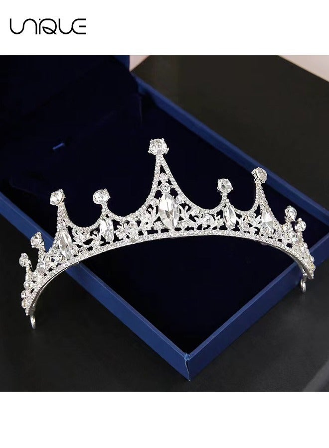 Unique Silver Crystal Tiaras Crown Headbands for Women Girls Kids Birthday Princess Crowns Party Scene Hair Accessories for Bridal Wedding Prom Parties Festival Gifts - Image 4