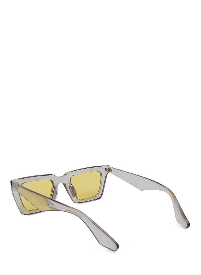 London Rag Full Rim Wayfarer Sunglasses in Grey Yellow