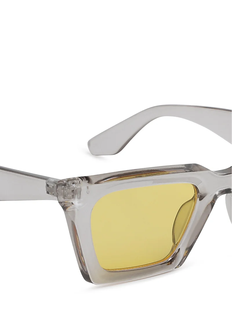 London Rag Full Rim Wayfarer Sunglasses in Grey Yellow