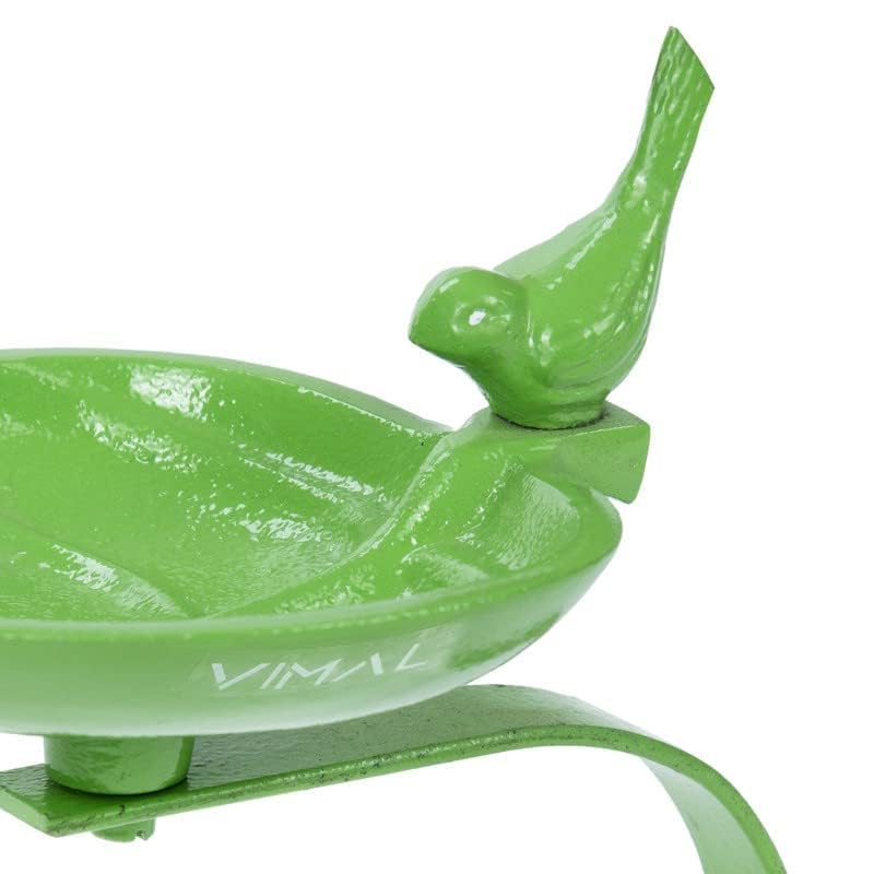 Vimal - Heavy Metal Wall Mounted Bird Bath or Feeder for Attractive Vintage & Lovely Bird Feeder - (Green) Pack of 2 - Image 5