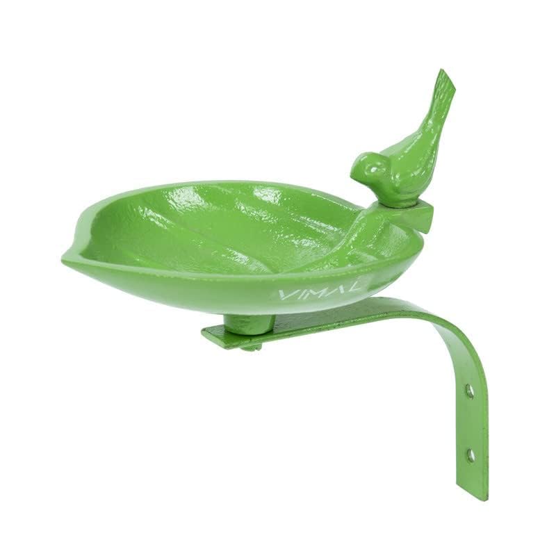 Vimal - Heavy Metal Wall Mounted Bird Bath or Feeder for Attractive Vintage & Lovely Bird Feeder - (Green) Pack of 2 - Image 3