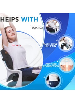 PURADAY Seat Cushions and Lumbar Support Pillows for Office Chairs Cars Wheelchairs Seat Cushions for Sciatica Lower Back and Coccyx Pain Relief.  - Image 2