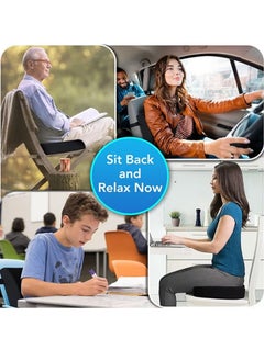 PURADAY Seat Cushions and Lumbar Support Pillows for Office Chairs Cars Wheelchairs Seat Cushions for Sciatica Lower Back and Coccyx Pain Relief.  - Image 5