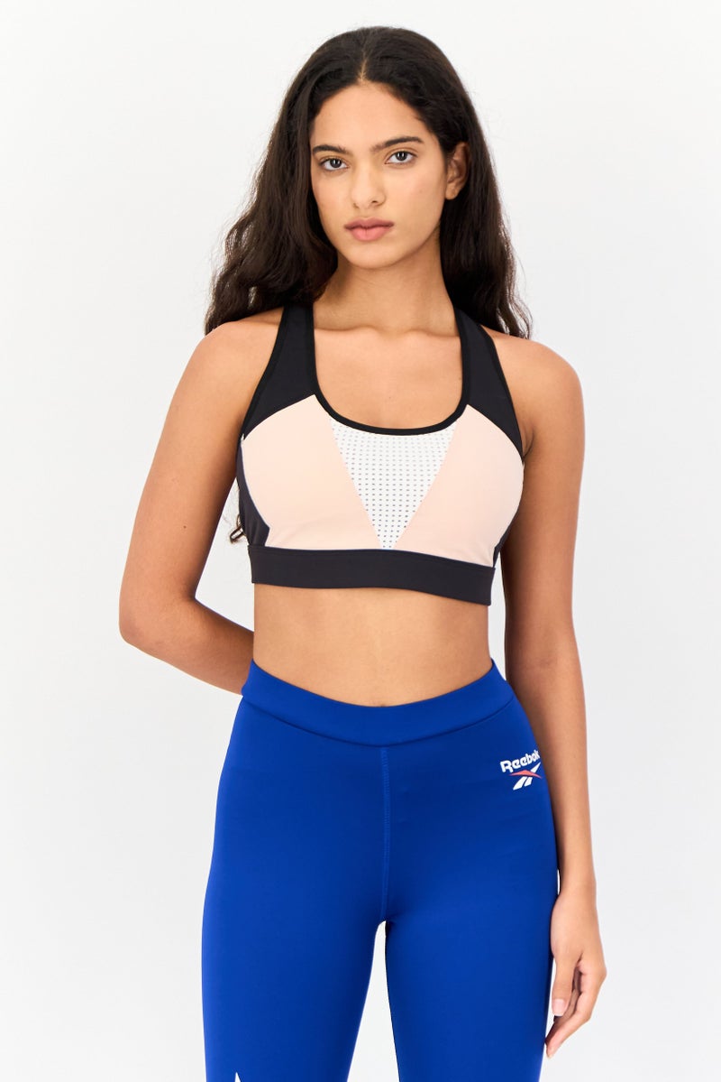 Reebok حمالة صدر رياضية للنساء مبطنة قليلاً، متعددة الألوان - Image 1