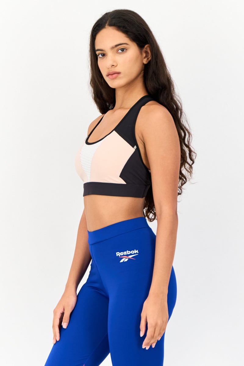 Reebok حمالة صدر رياضية للنساء مبطنة قليلاً، متعددة الألوان - Image 4