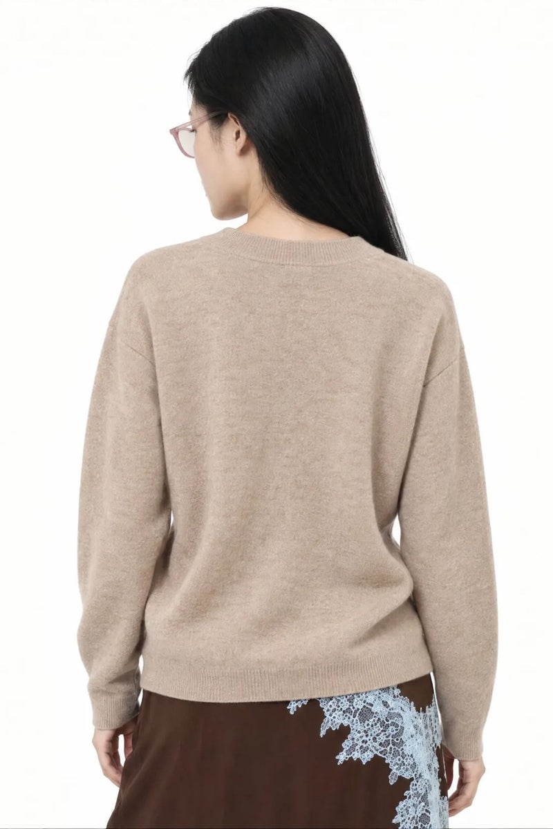 Mixray Oversized Knit Cardigan with Heart Detail - Image 3