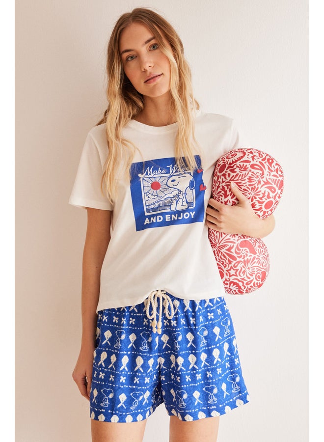women'secret cotton gray Snoopy t-shirt - Image 1