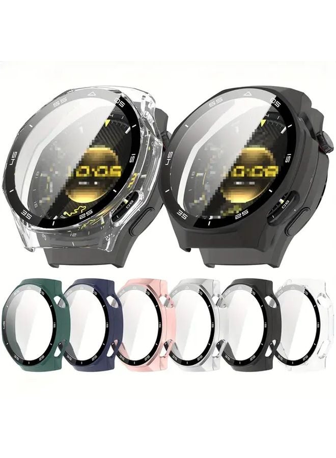 Silvery Watch GT6 Pro 46MM Case With Markers Tempered Glass Full Screen Protector - Image 2