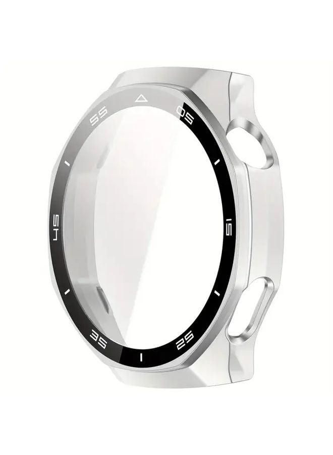 Silvery Watch GT6 Pro 46MM Case With Markers Tempered Glass Full Screen Protector - Image 1