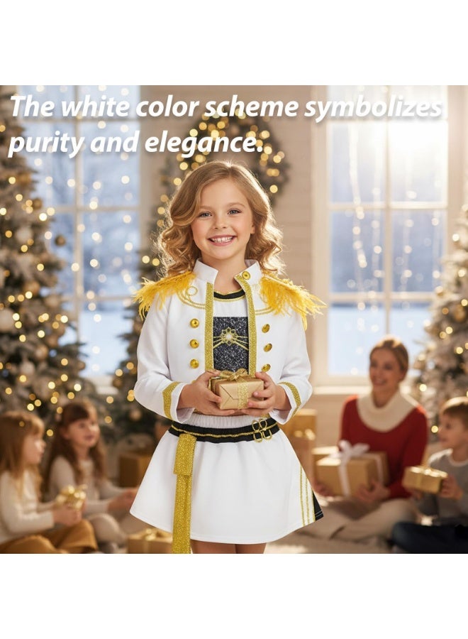 Halamodo 3 PCS K-POP Demon Hunter Girl Group Rumi Mira Zoey Cosplay Costume (Fringe Style) Set, Popular Singer Embroidered Stage Outfit, Girls Dance Performance Clothing Suit, Children Role-Play Costume ,For Ages 3-10 Children's Costumes - Image 4