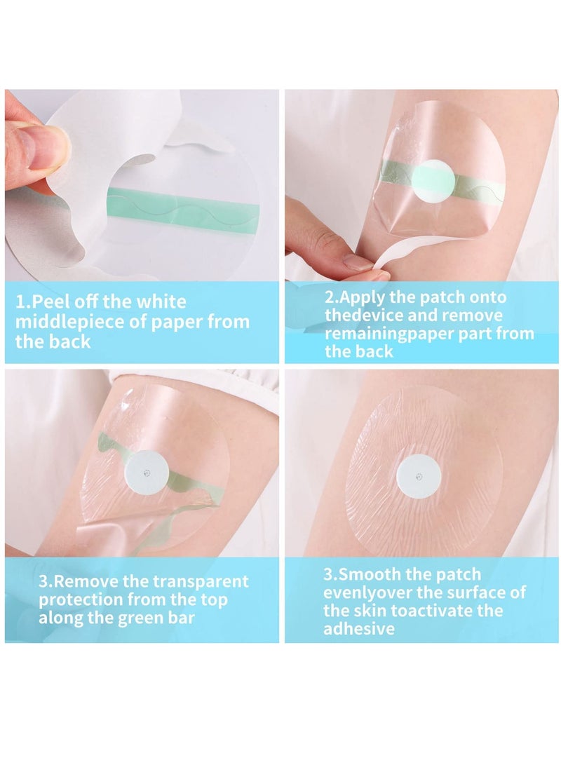 SOLARAE 30 Pack Libre Sensor Covers, Adhesive Waterproof Patches Transparent Breathable Sensor Fixing Stickers Anti-Drop Sports Non-Slip Patches - Image 2