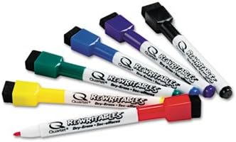 Quartet 51659312 LowOdor ReWritables Dry Erase MiniMarker Set Fine Point Classic 6Set