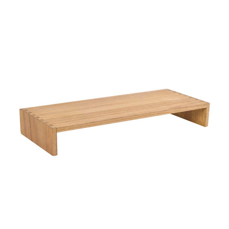 KIRIGEN Wooden Computer Stand  Monitor Arms Laptop  TV Stand  Workspace Platform 59 Natural