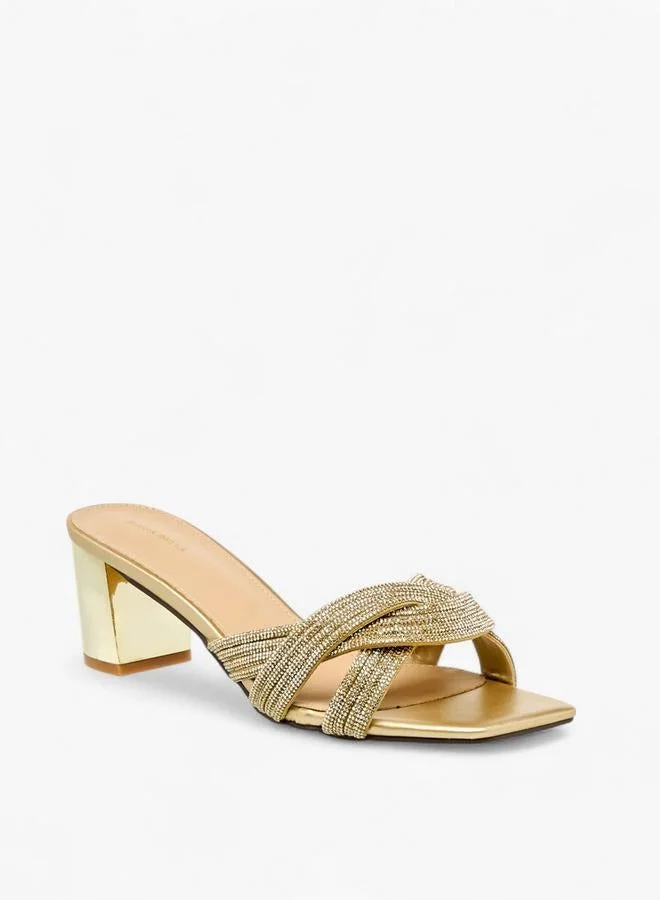 Flora Bella By Shoexpress Womens Embellished Block Heel Sandals