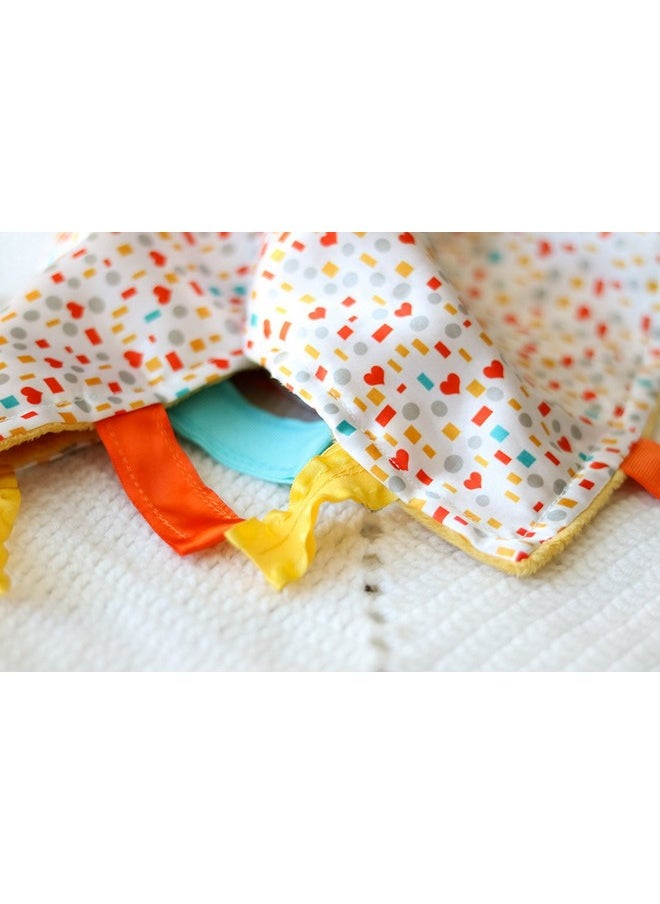 The Learning Lovey Baby Jack & Co 8X8” Kindness Confetti Lovey Tag Toys For Babies Baby Crinkle Toys Crinkle Toys For Baby Soft & Safe Learn Shapes & Colors Ideal Baby Toy Bpa Free W/Stroller Clip  - Image 3