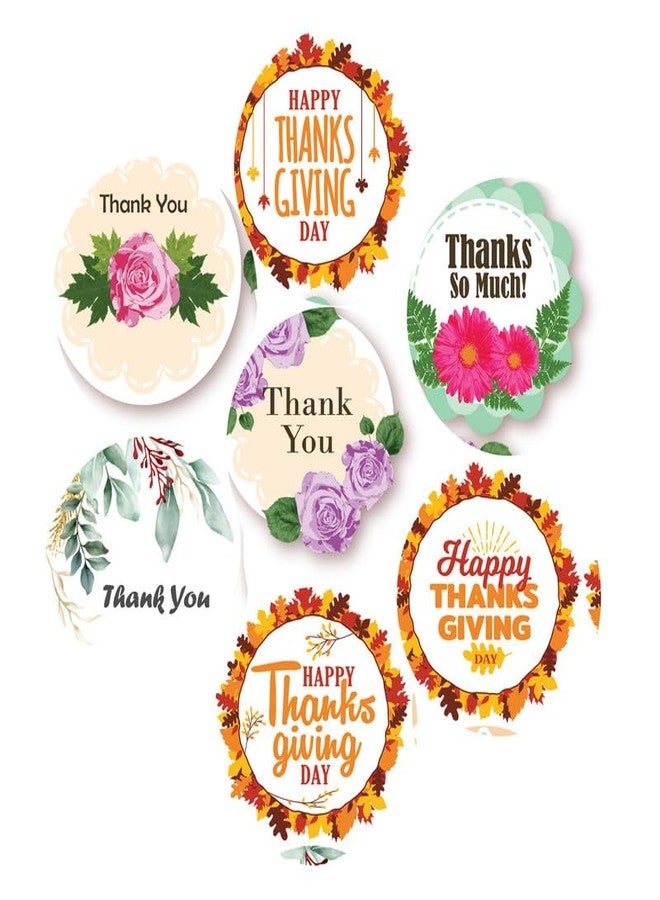 SLGIFT Vinyl Thanks Giving Theme Sticker, Self-Adhesive Vinyl Stickers, 54 Pieces, 2 x 2 Inches Round Sticker, 9 Unique Designs, R007 - Image 1