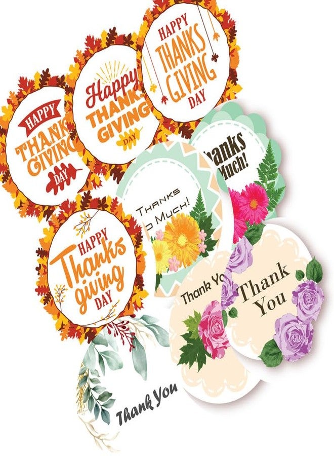 SLGIFT Vinyl Thanks Giving Theme Sticker, Self-Adhesive Vinyl Stickers, 54 Pieces, 2 x 2 Inches Round Sticker, 9 Unique Designs, R007 - Image 3