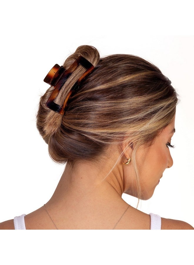 Bellefixe Premium Acetate Claw Clip Large Open Cut Tortoise - Image 4