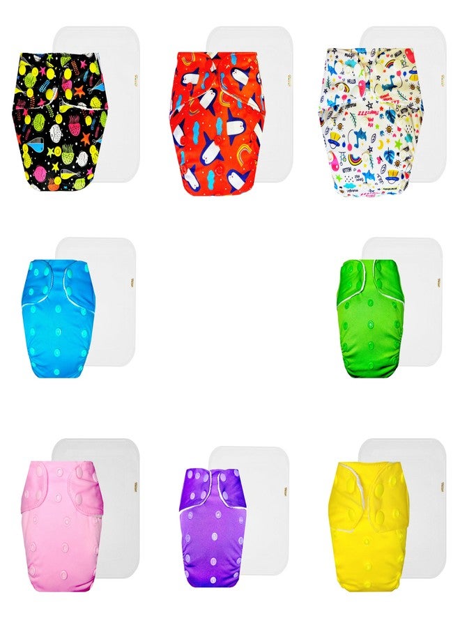 حفاضات دمبلدو القماشية الممتازة مع حشوة قطنية (عبوة من 8) | ناعمة ولطيفة | قابلة لإعادة الاستخدام والغسل | أزرار كبس قابلة للتعديل | موثوق بها من قبل الأمهات | من 3 أشهر إلى 3 سنوات | للجنسين - Image 1