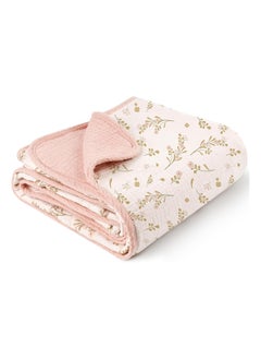 iMissiu Muslin Baby Blankets, 100% Cotton Crib Blanket for Baby Infant Toddler, Super Soft and Lightweight Nursery Blankets 40"x36"  - Image 1