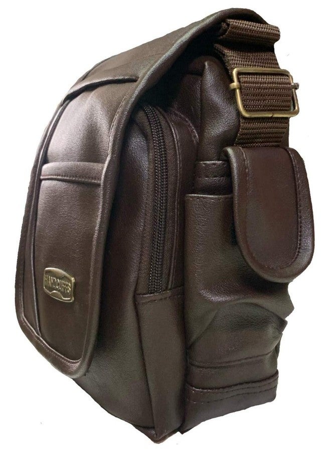 Handcuffs Mens Sling Bag | Pu Leather | Messenger | One Side | Shoulder | Cross Body | Stylish | Small | Casual | Travel | Office | Bag (Brown) - Image 5