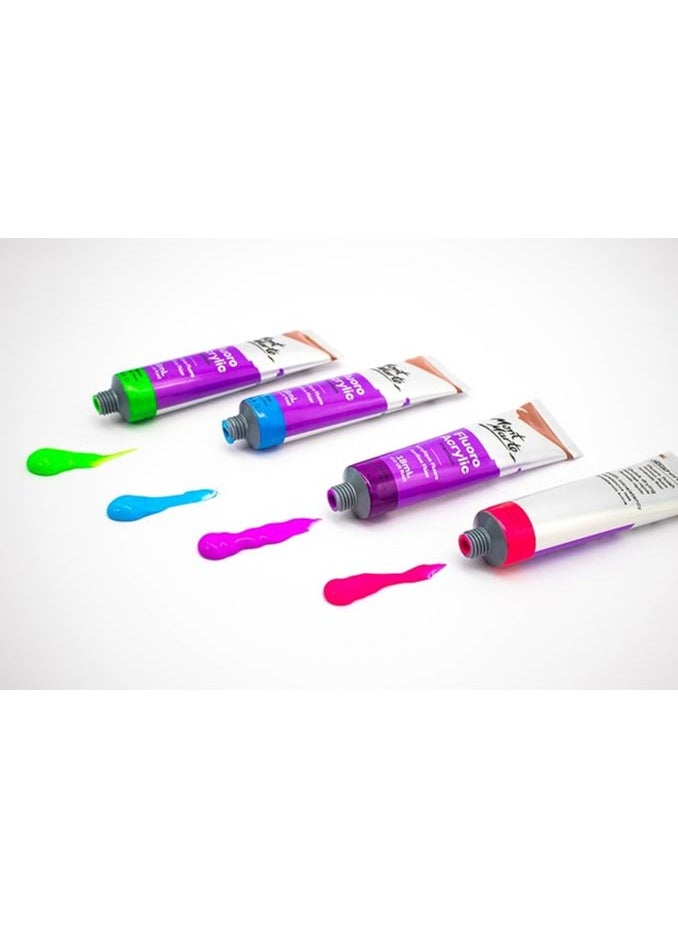 Mont Marte Mont Marte Fluro Acrylic Paint Intro Set -8 Piece  - Image 5