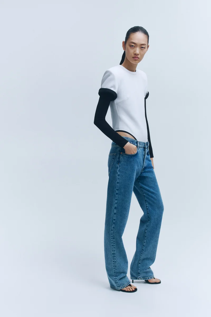 Straight-leg jeans- Wardrobe NYC