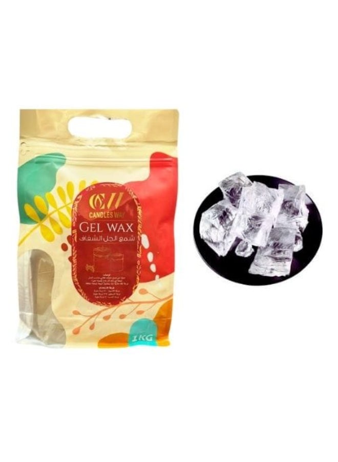 كاندلز واي  شمع الجل الشفاف (هلام الشمع) - درجة شفافية عالية، مثالي للشموع في الأوعية والاستخدامات الزخرفية 1 كجم