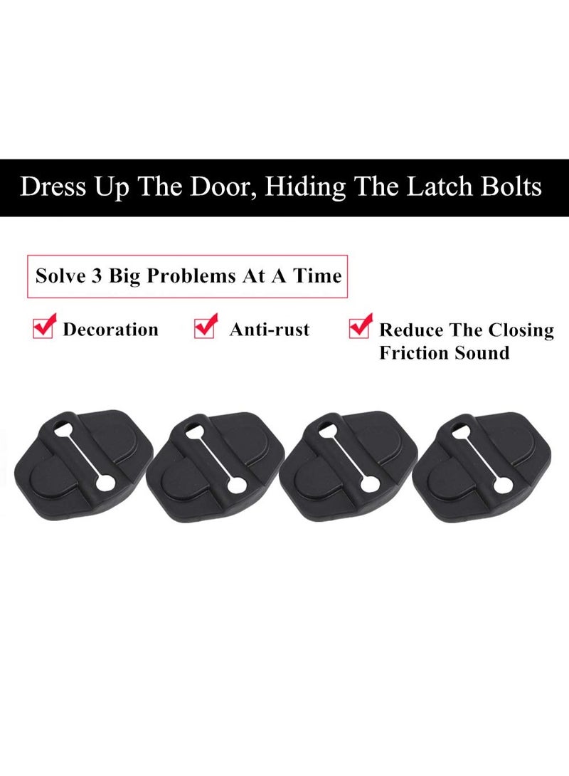 KISSUN Door Lock Decoration Cover For Jeep Wrangler JL 2018 2019 Door Lock Cover Sticker Auto Parts Accessories Black ABS For JL Black YC-JLDL-190424-15-20 - Image 2