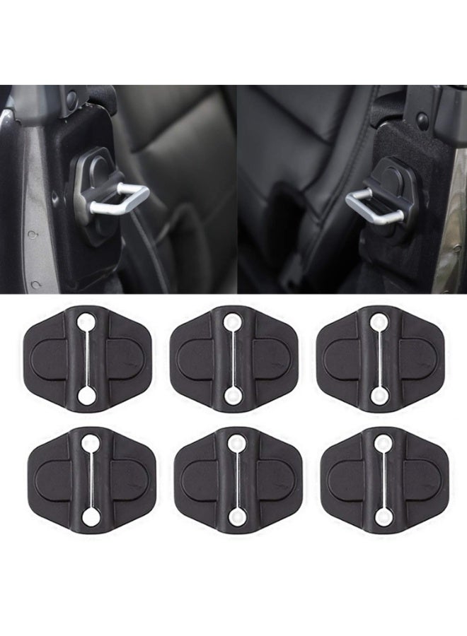 KISSUN Door Lock Decoration Cover For Jeep Wrangler JL 2018 2019 Door Lock Cover Sticker Auto Parts Accessories Black ABS For JL Black YC-JLDL-190424-15-20 - Image 1