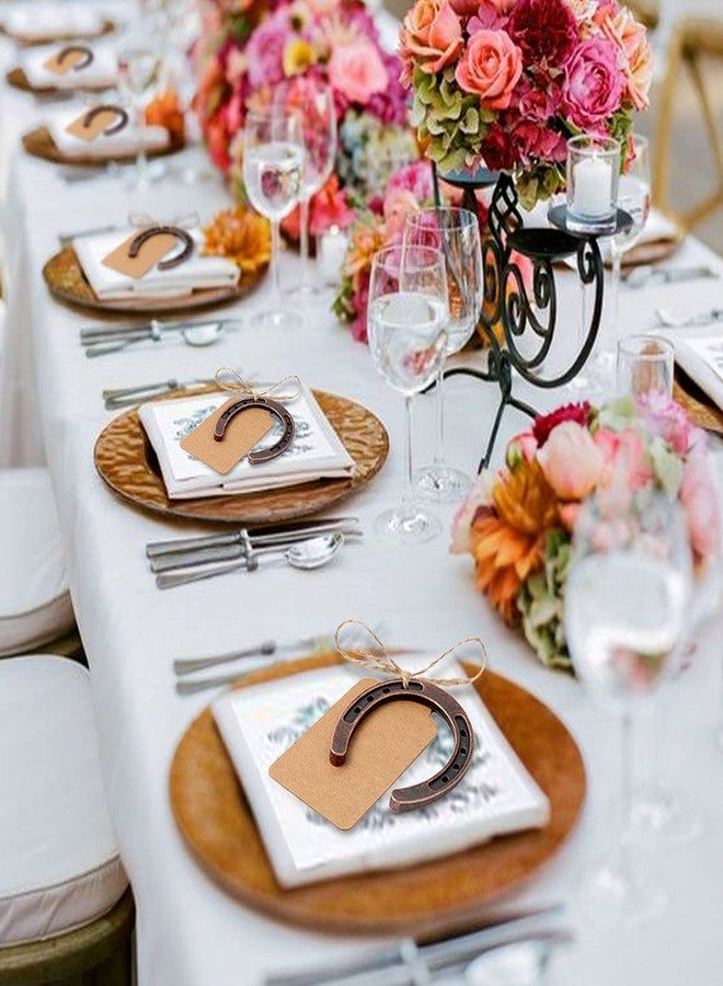 أور ورم مجموعة OurWarm المكونة من 30 قطعة من حدوات الخيل لجلب الحظ السعيد، هدايا تذكارية لحفلات الزفاف، مصنوعة من المعدن بتصميم عتيق مع بطاقات هدايا من ورق الكرافت، مثالية لتزيين حفلات الزفاف الريفية وأعياد الميلاد وحفلات سباق كنتاكي ديربي. - Image 5