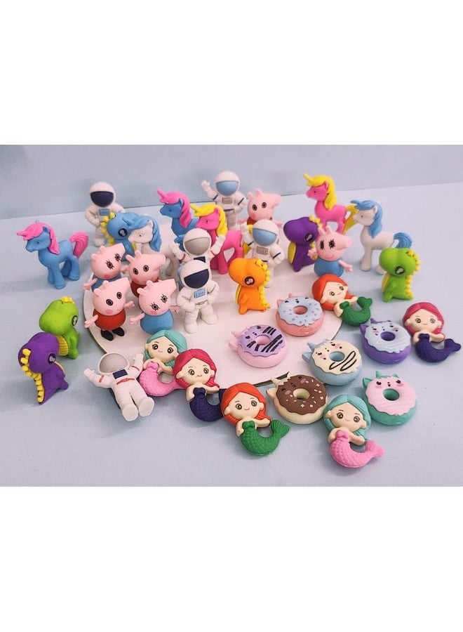 Tera13 TERA 13 Eraser for Kids (36 Pcs) Cartoon Theme Eraser for Kids Eraser Set for Kids Eraser for School Stationary for Kids Return Gifts Eraser for Kids - Image 1