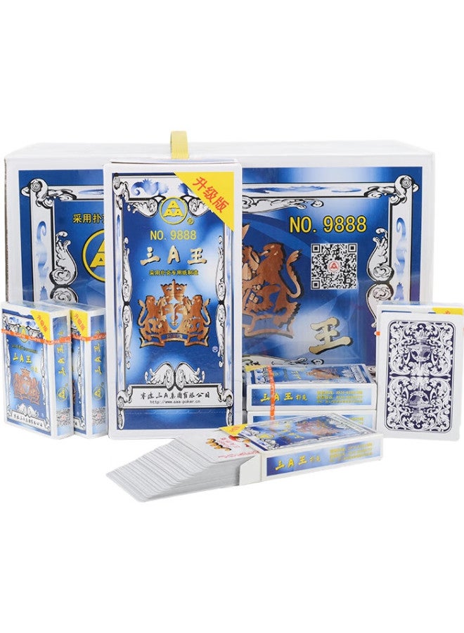 THREEA Three A Playing Cards, Aaa Entertainment Game Cards, Doudizhu Double-Dealt Paper Cards, 3A 9888, 10 Decks - Image 1