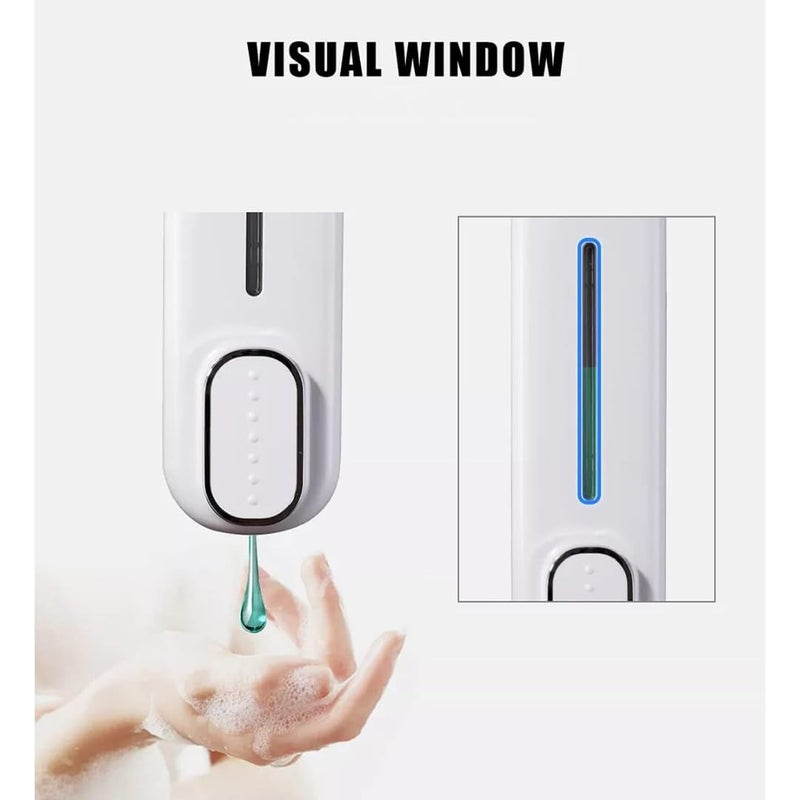 COSSIMO White Dolphin ABS Plastic Wall Mounted Soap Dispenser 350ml (Pack of 1) - Image 4