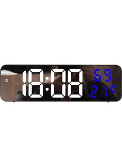 Humidity Meter LED Wall and Table Alarm Clock Navy Blue