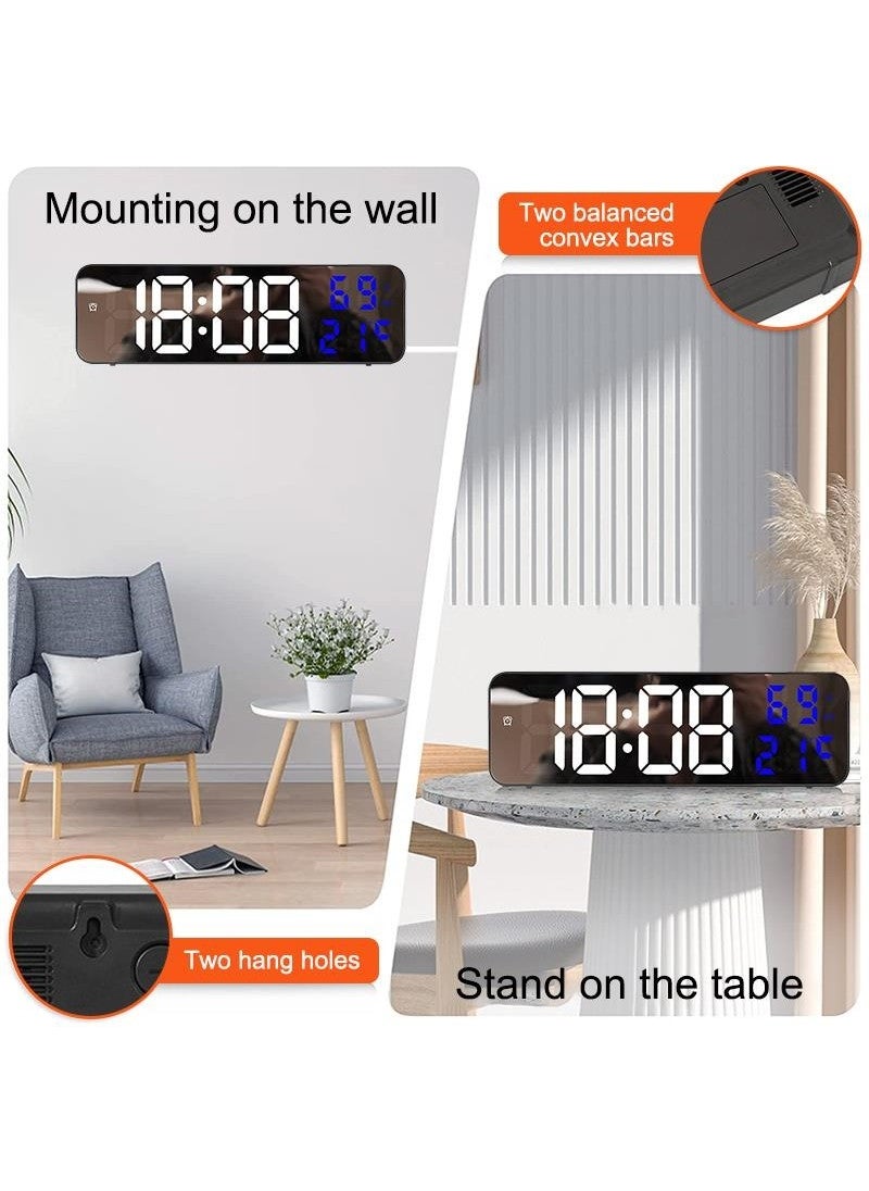 Valkyrie Humidity Meter LED Wall and Table Alarm Clock Navy Blue  - Image 2